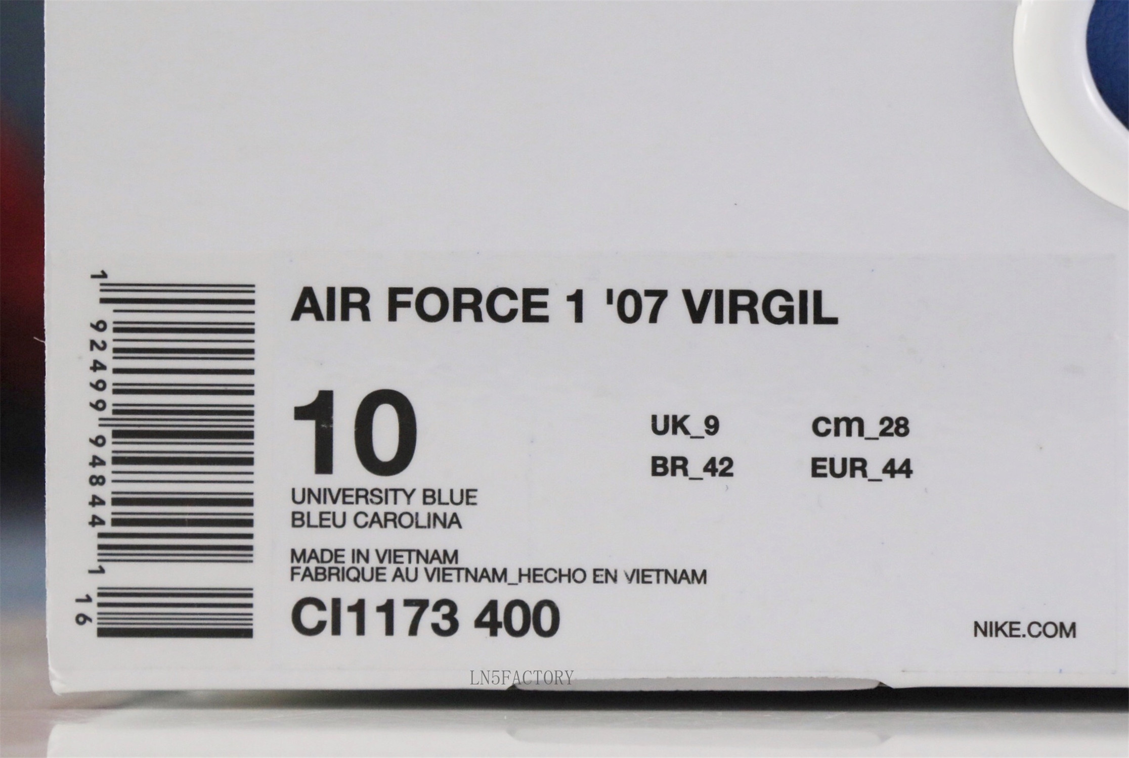 Air Force 1 Low Off-White MCA University Blue
