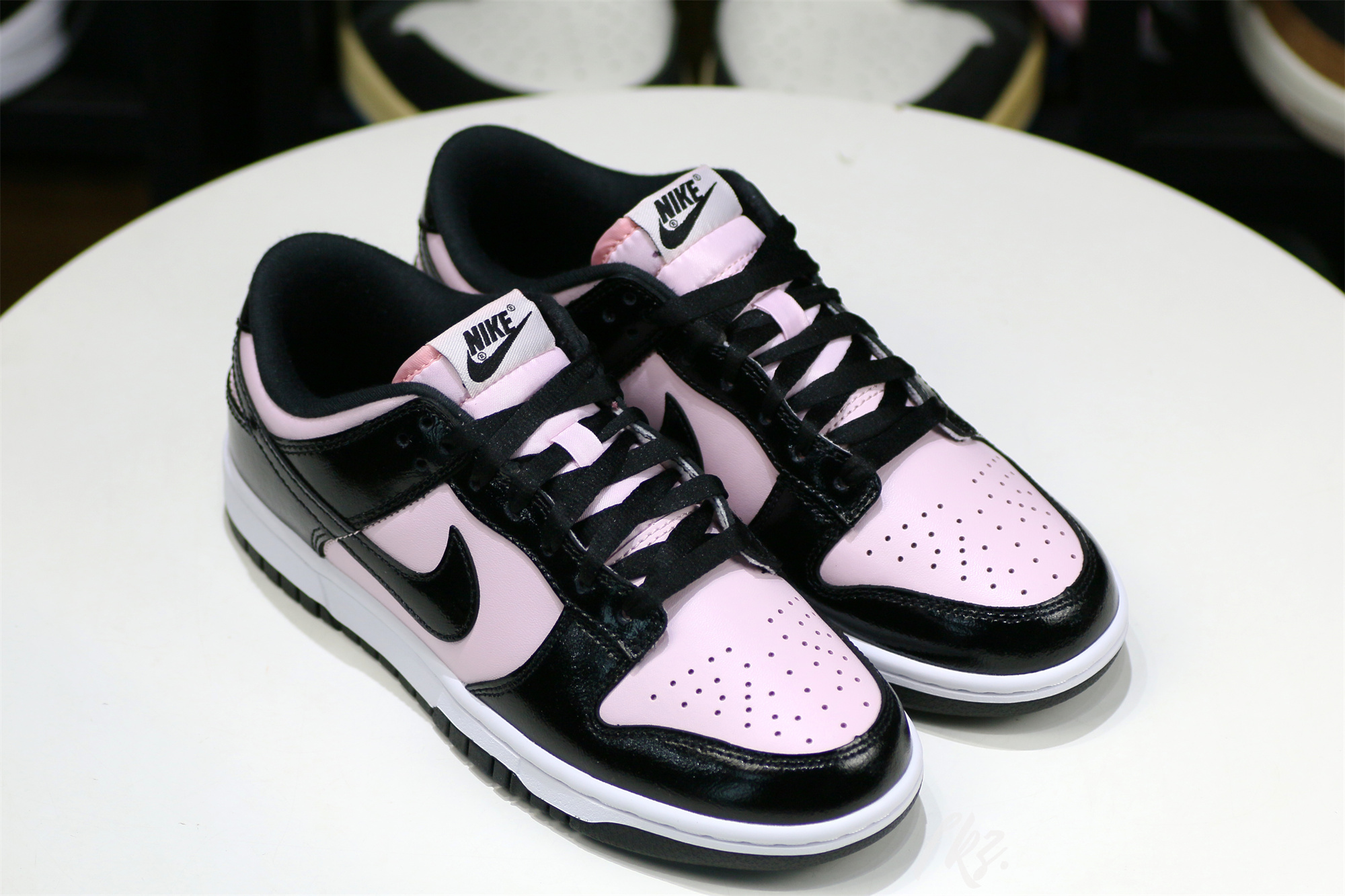Nike Dunk Low Pink and Black Patent