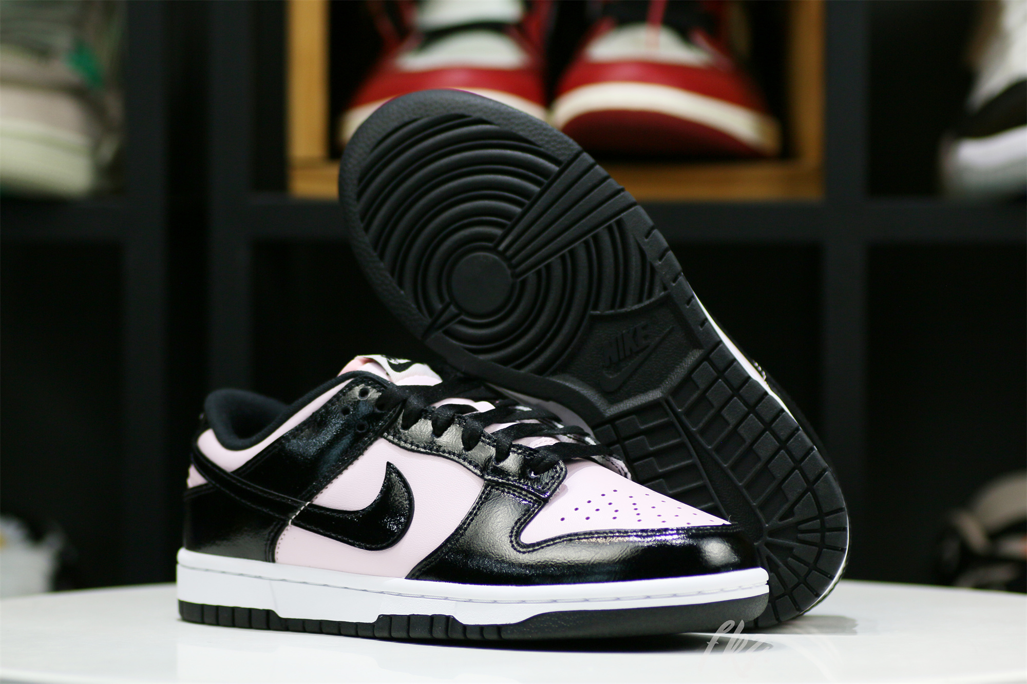Nike Dunk Low Pink and Black Patent