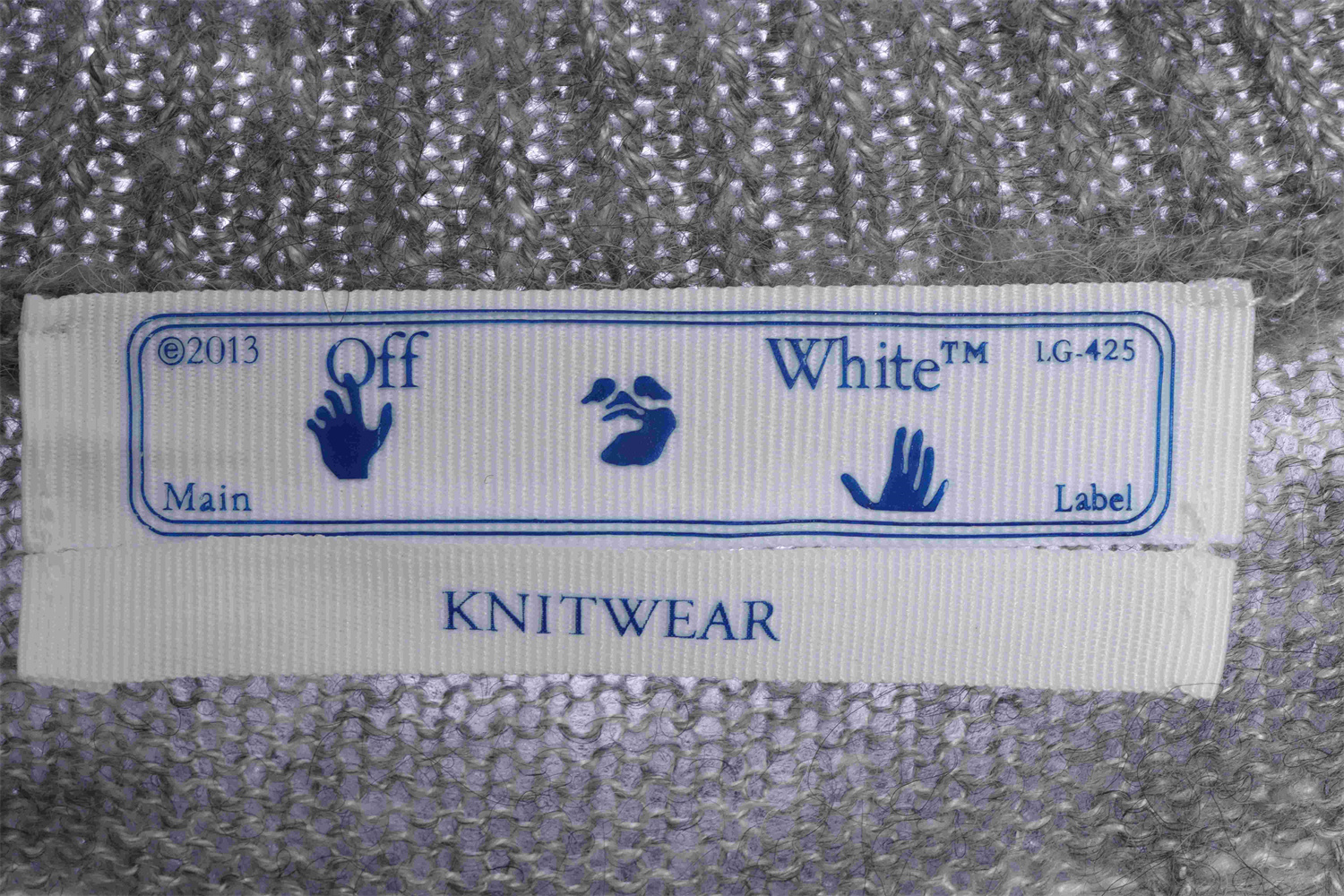 OFF WHITE Mohair Sweater Arrow Gradient