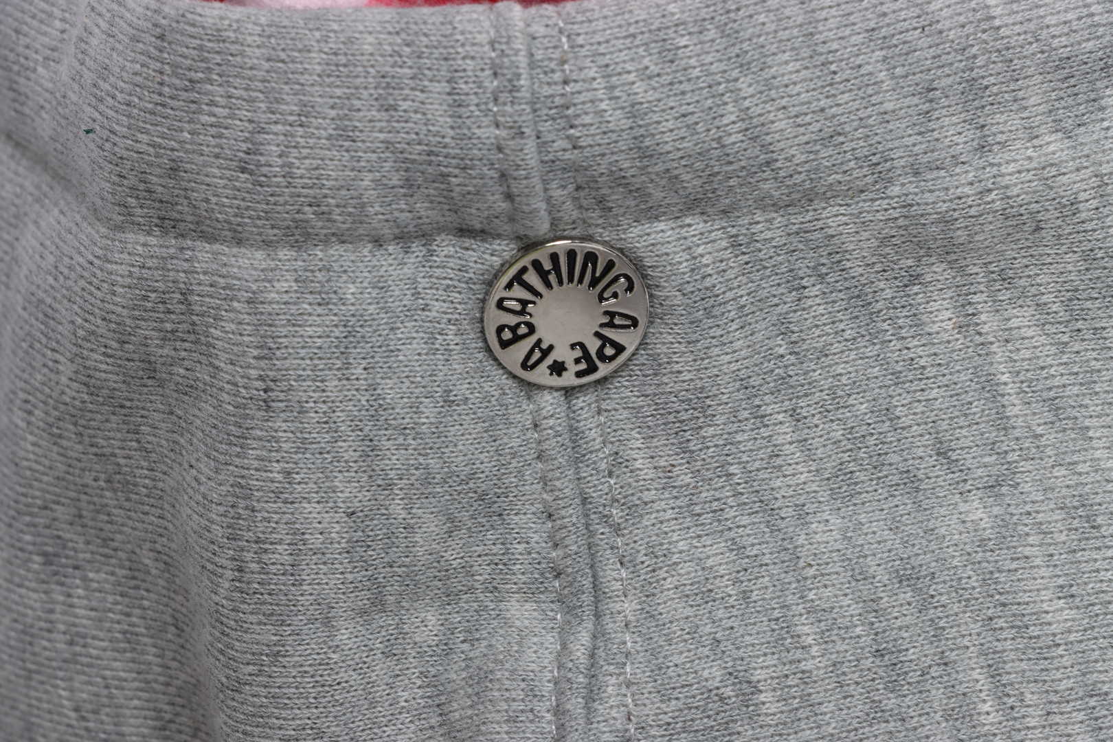 BAPE co-branded tiger head shark gray and pink double hoodie