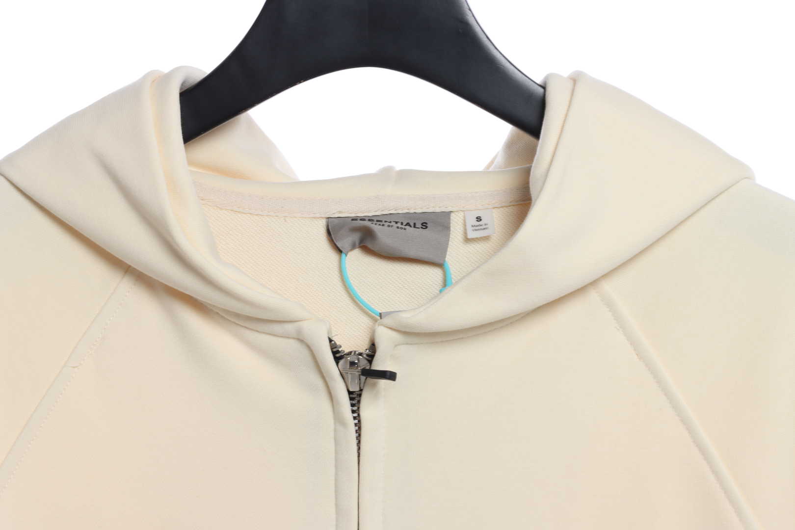 Double Line Back Silicone Lettering Zip Hoodie