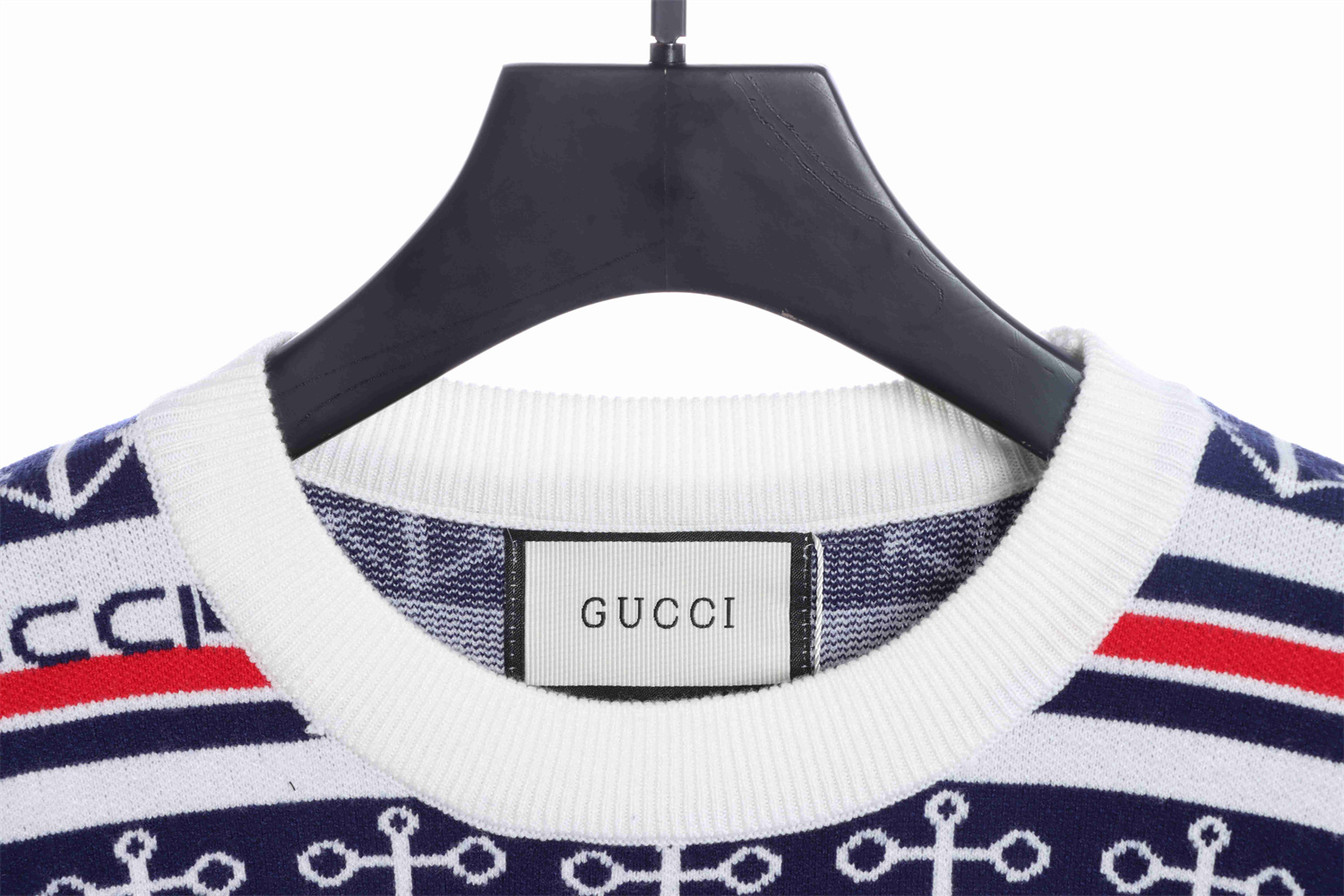 GUC1 guc anchor jacquard wool sweater