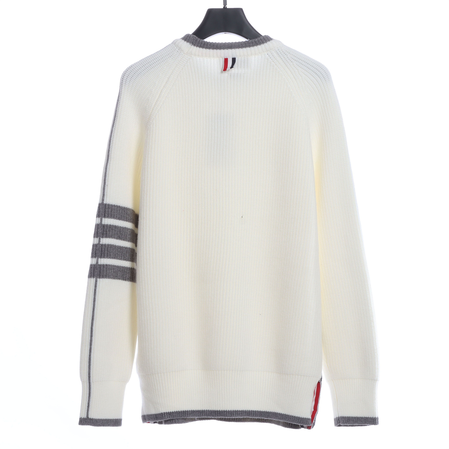 ThomBrowne New Season 22Ss Four-Stripe Pullover Long Sleeve Crewneck Sweater