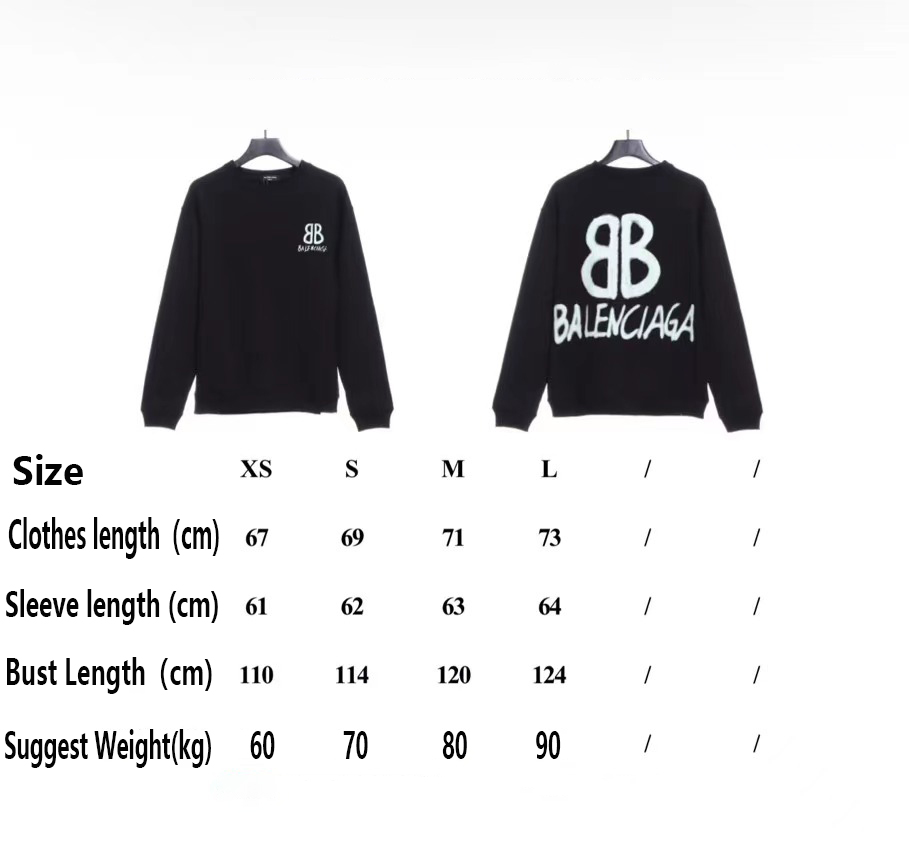Bal3nc1-ga Double B Graffiti Luminous Sweater