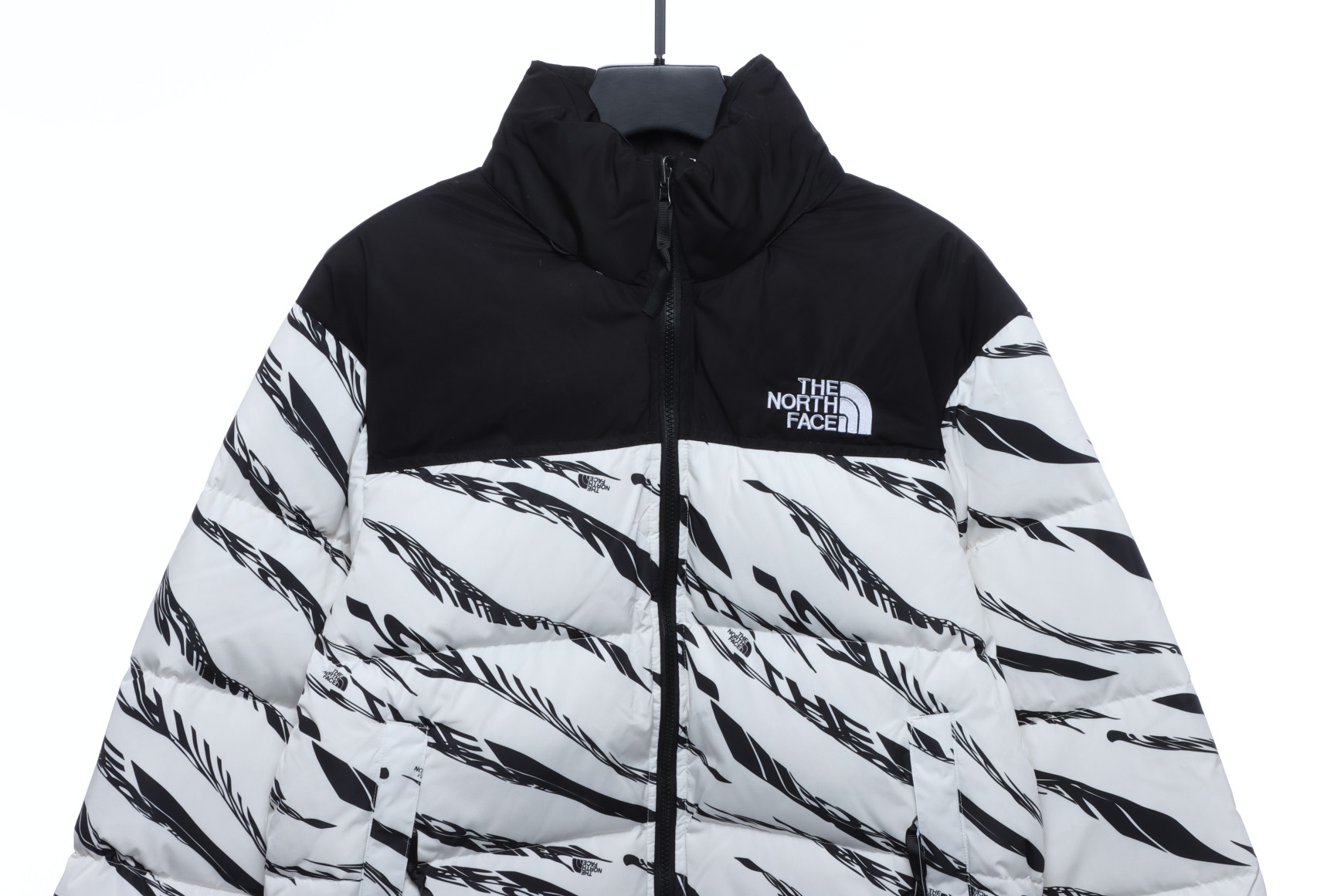 White ‘ZebraLogoPattern’ Down Jacket