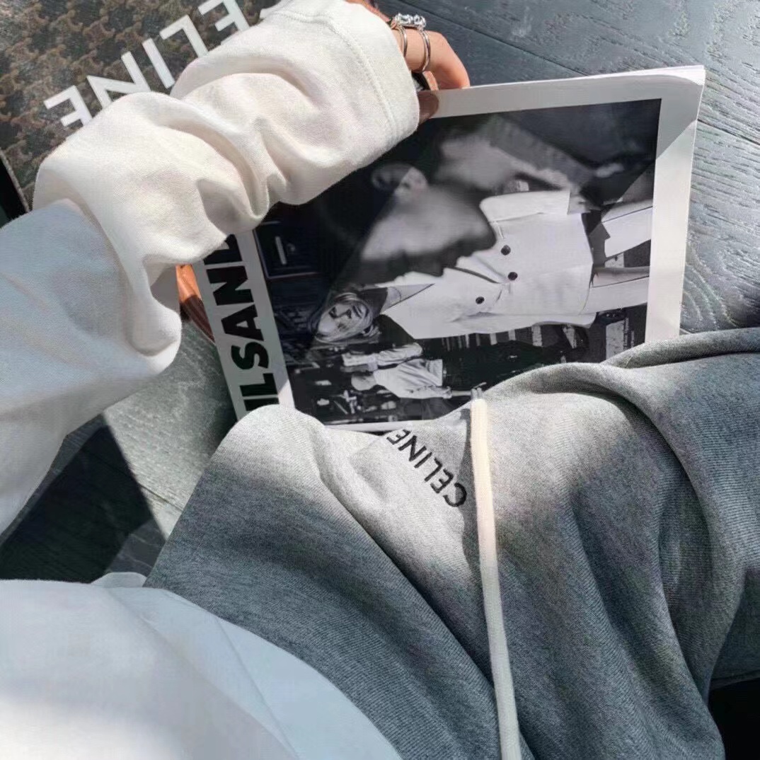 S-l3na capsule collection embroidered logo terry trousers