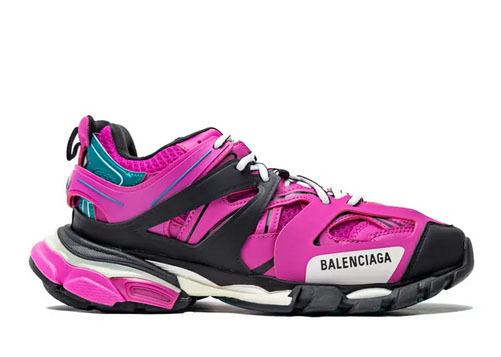 Balenciag* Track Sneaker Monocol Fluo/Leath Eff/No Wash Black/Plum Pure