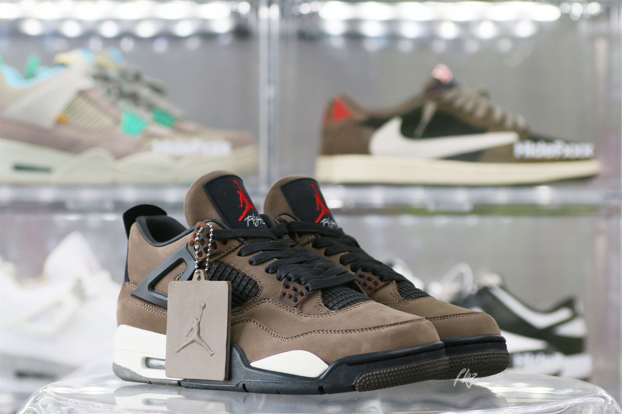 Air Jordan 4 Retro Travis Scott Olive Custom Shoes