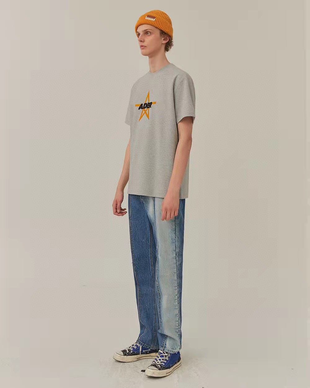 ADER pentagram embroidered short sleeves
