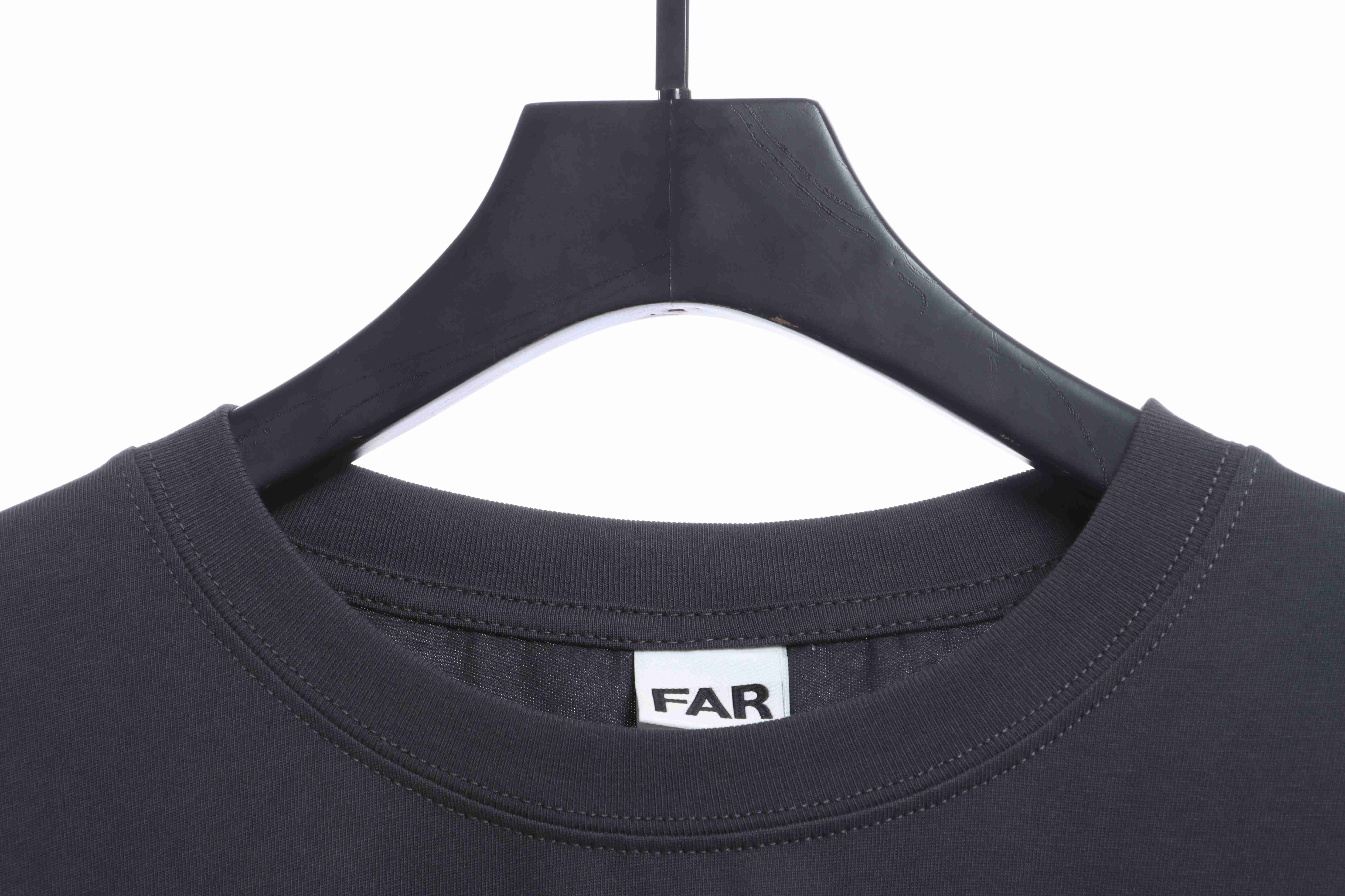 FAR.ARCHIVE White Letter Print Short Sleeve T-Shirt