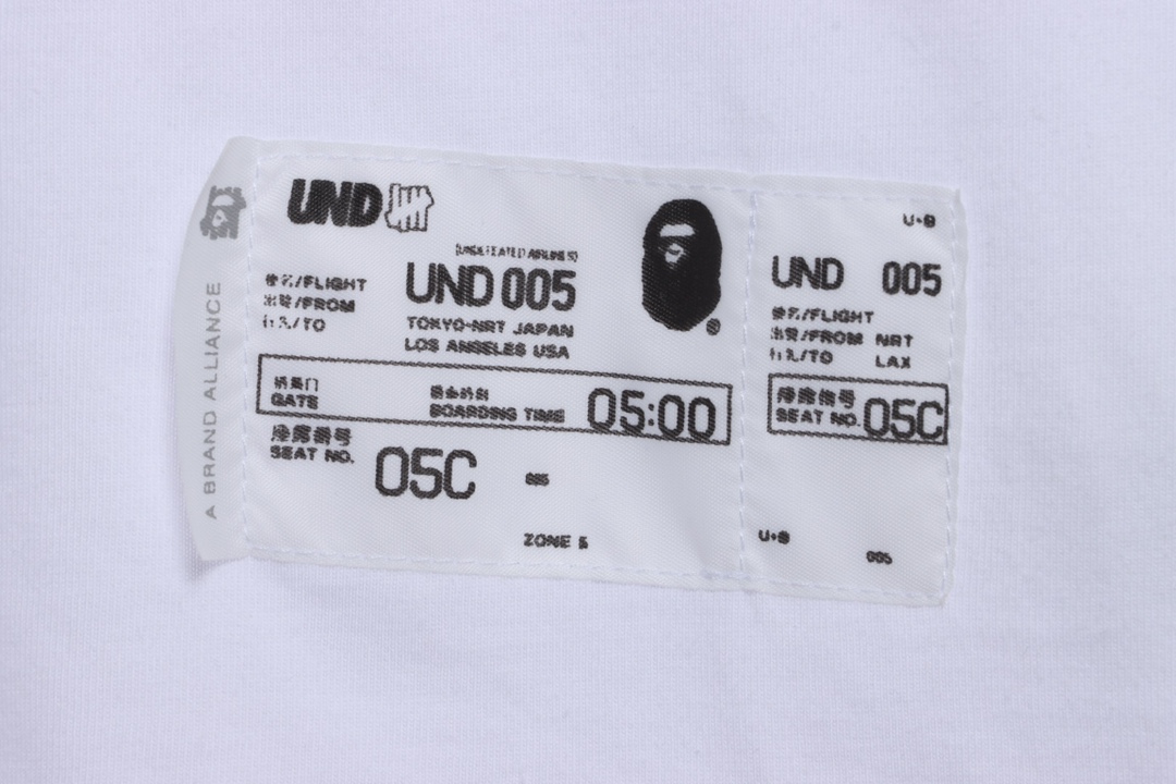 BAPE co-signed UDF camouflage five-bar short sleeves