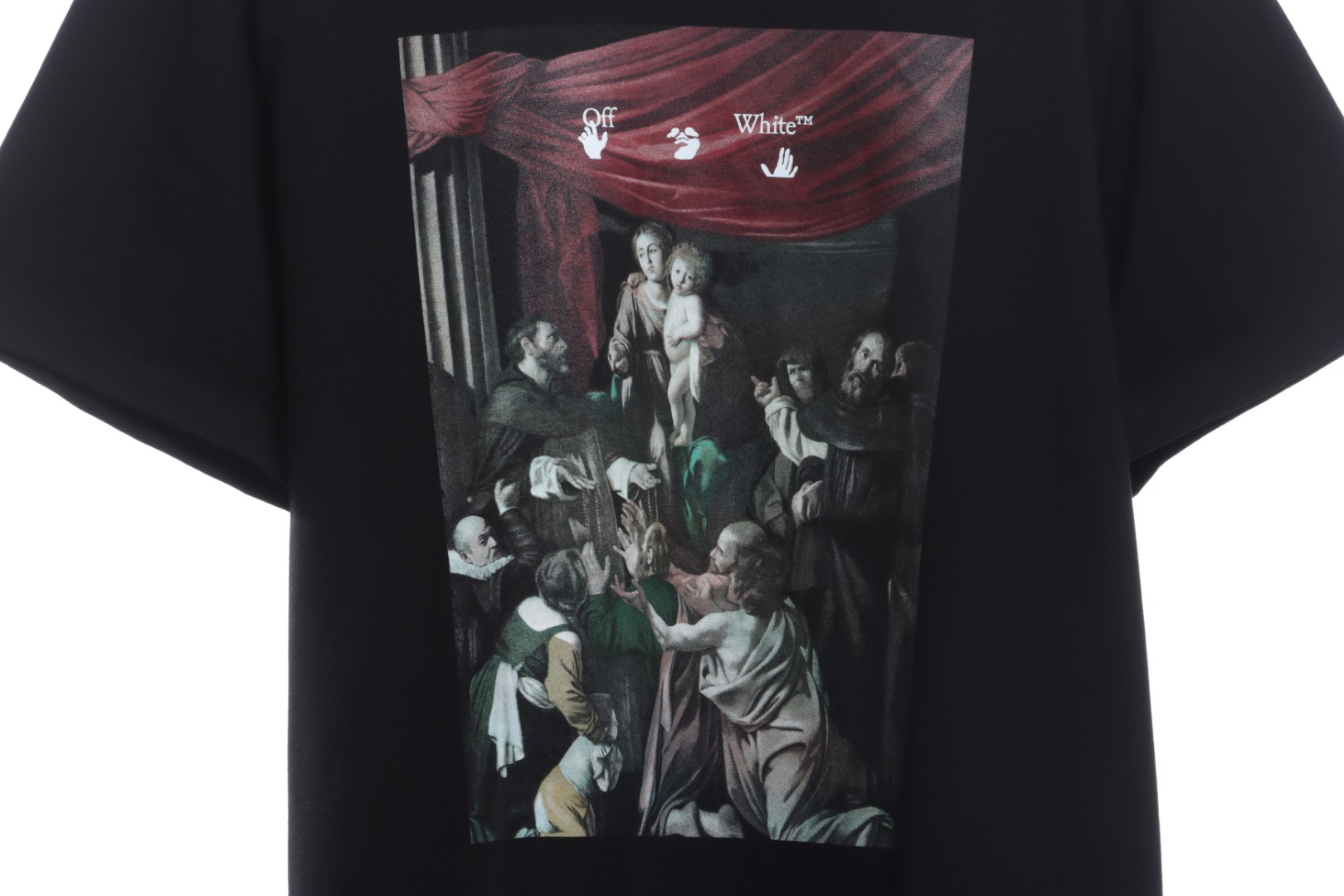 OW colorful religious print short sleeves