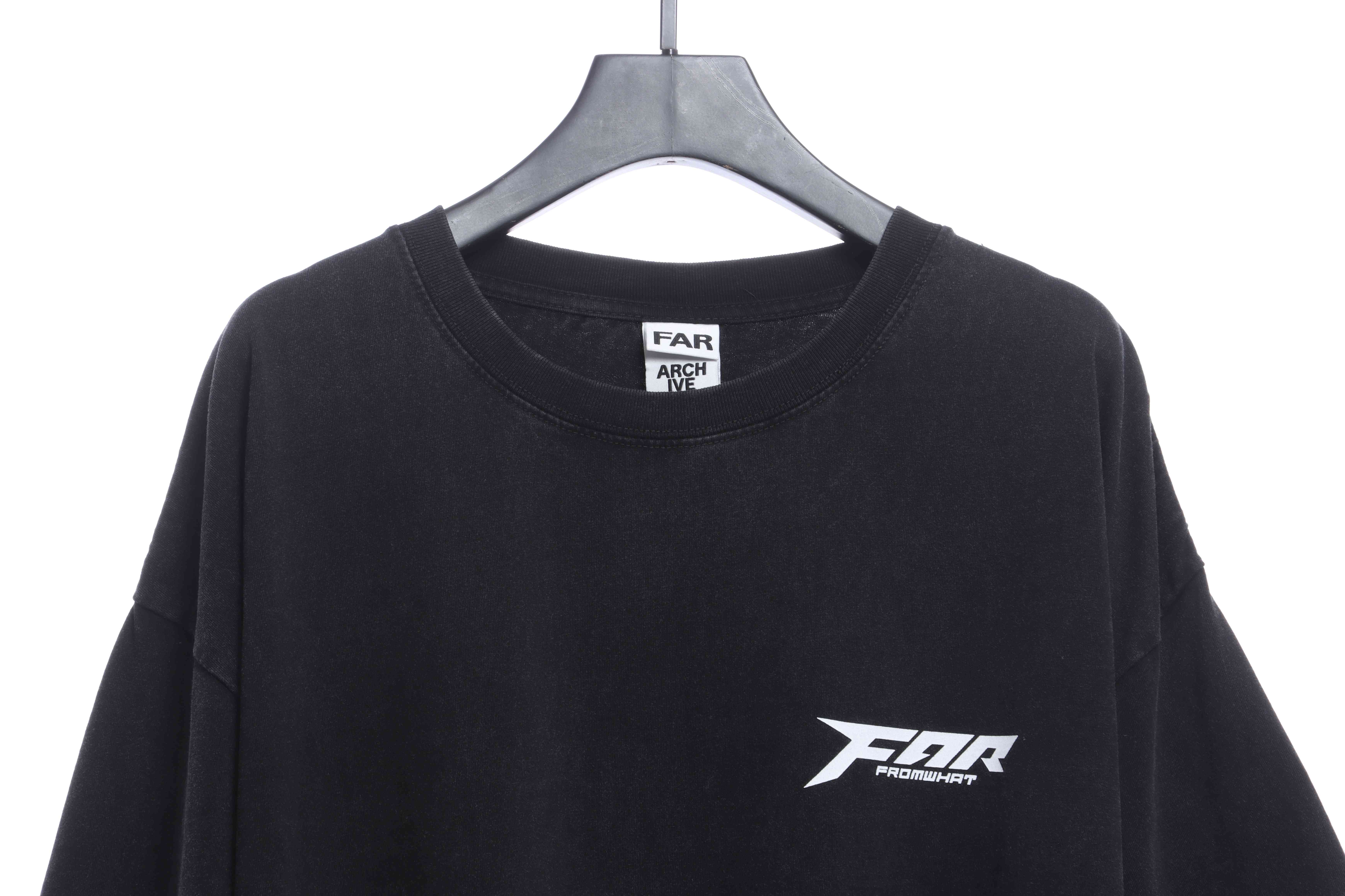 FAR.ARCHIVE Washed Letter Print Short Sleeve T-Shirt