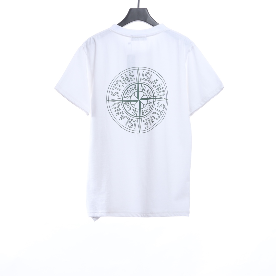 Stone Island Back Large Compass Logo Print Short Sleeves