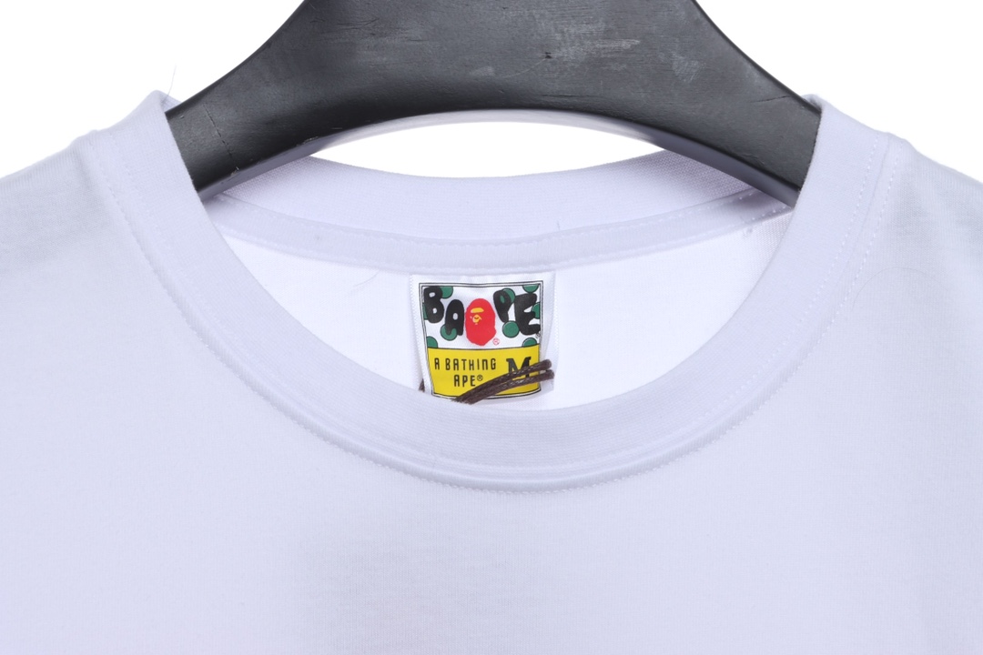 BAPE camouflage ape head pattern hit color letter printing short sleeves