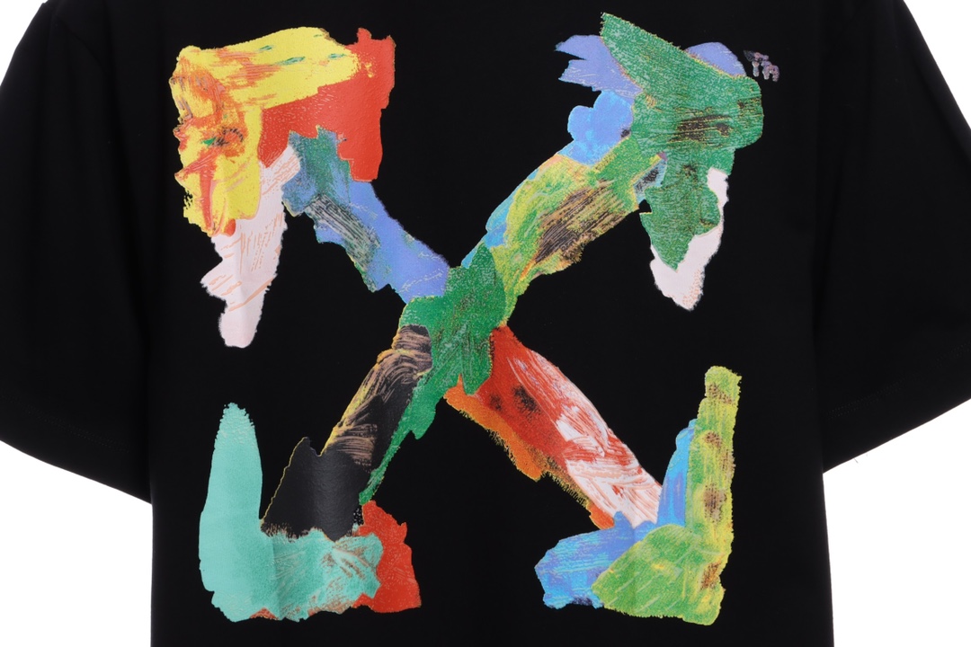 OW Environmental Protection Ink hand-painted graffiti short sleeves