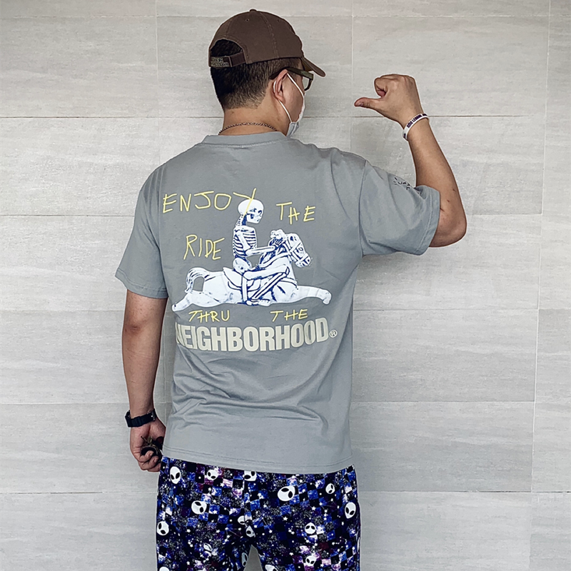 Travis Scott Joint carousel cartoon printing short sleeves