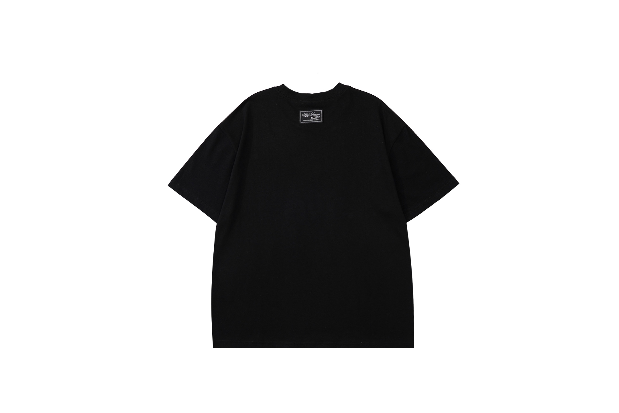 RAF SIMONS Girl portrait slogan print short-sleeved T-shirt black