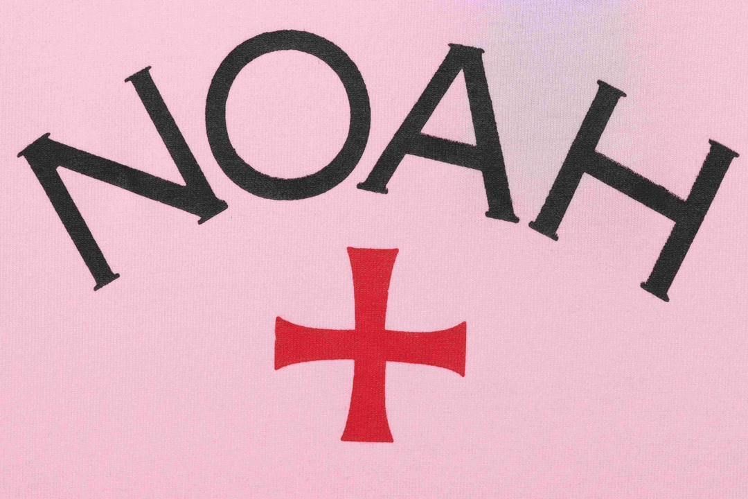 NOAH cross print letter short sleeve
