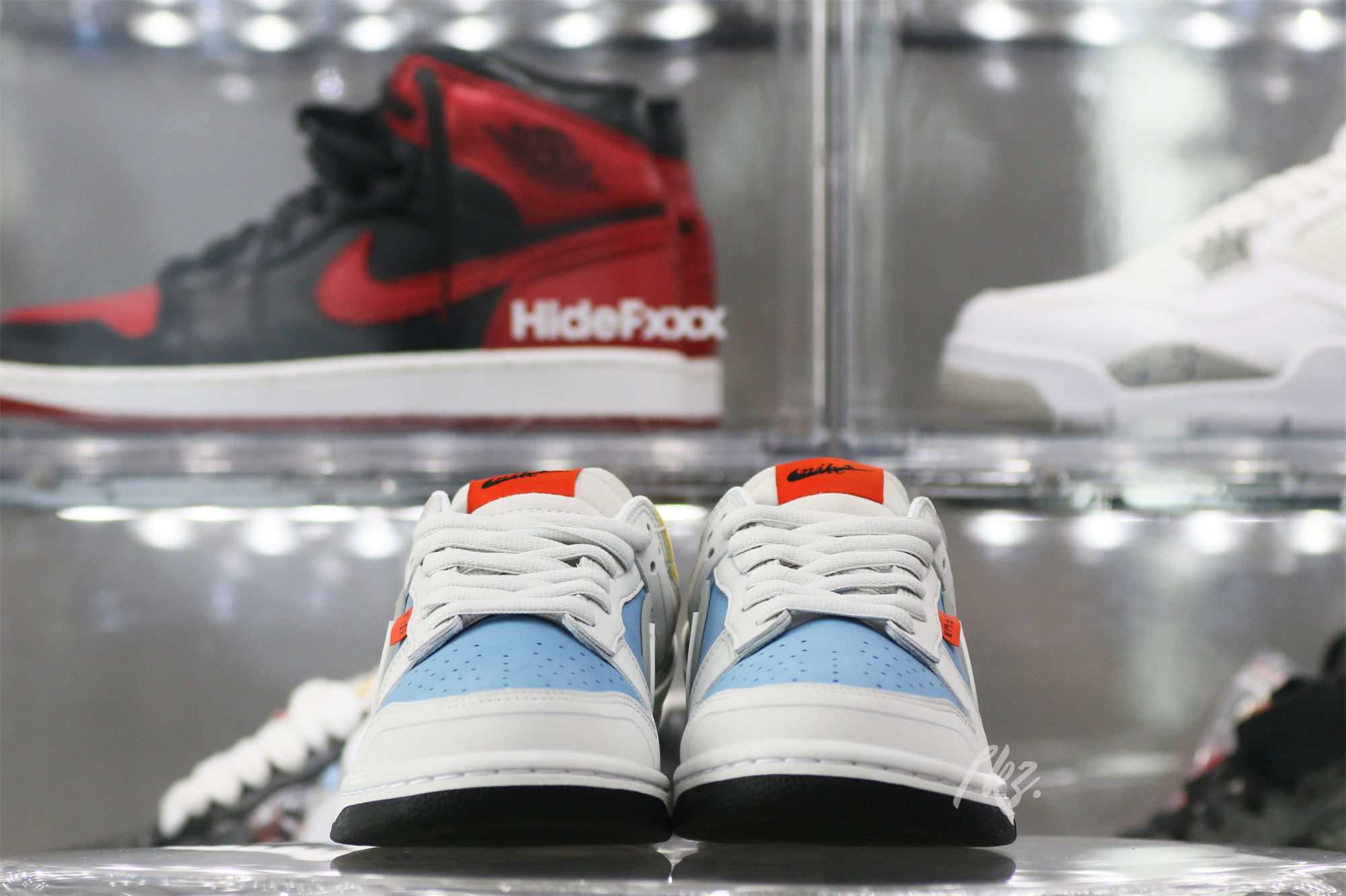 Nike SB Dunk Low & Athena Sail Blun White Grey