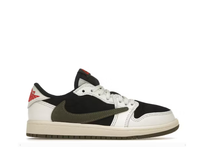 Travis Scott x Jordan 1 Retro Low OG SP Olive Kid (LN5 A1)