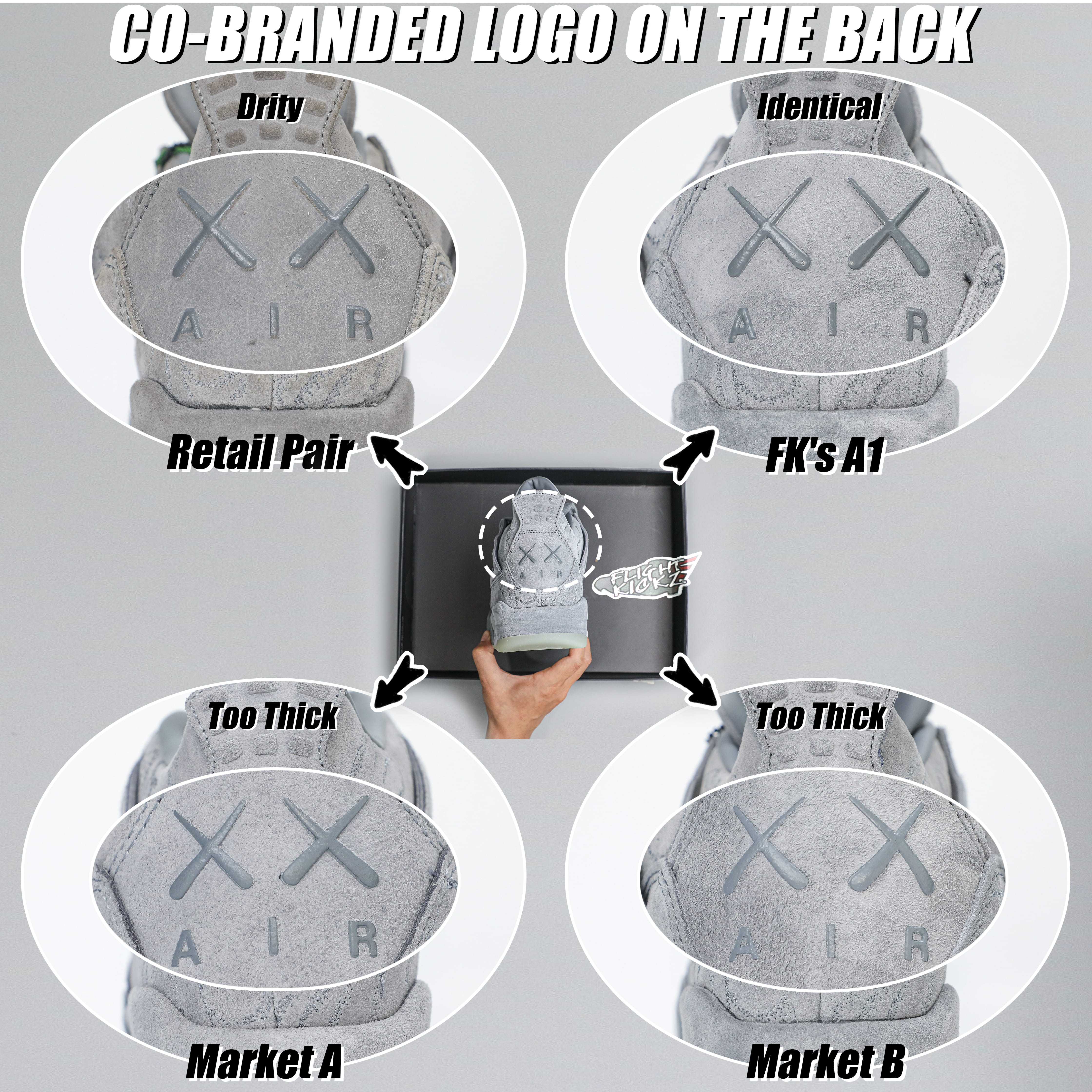 Kaws X Air Jordan 4 Retro Grey 2017 (LN5 A1 Batch)