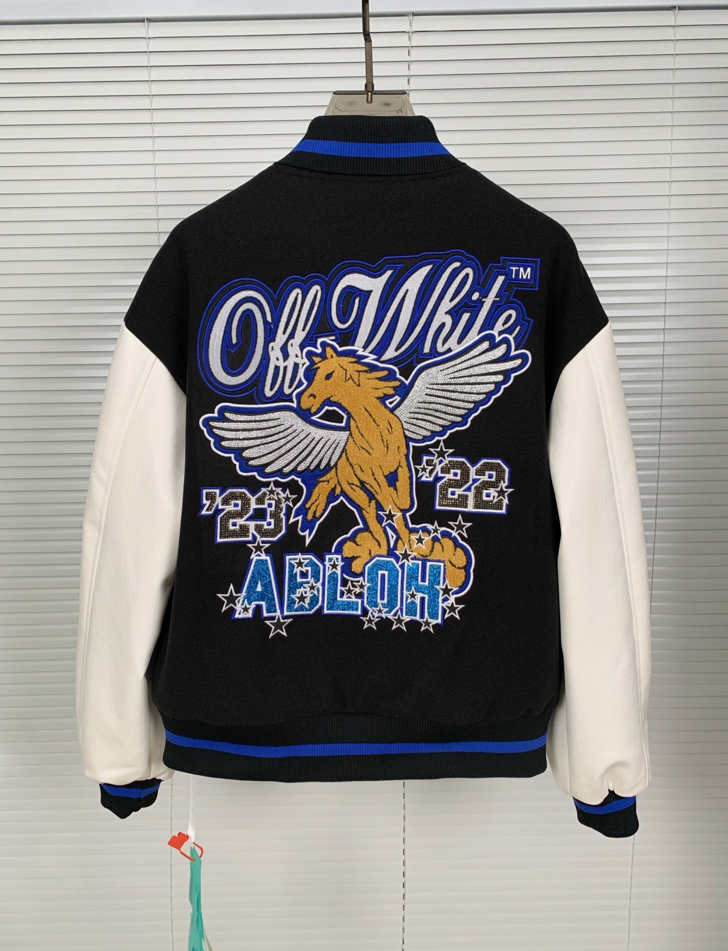 Off white Ow Black/ivory bomber jacket