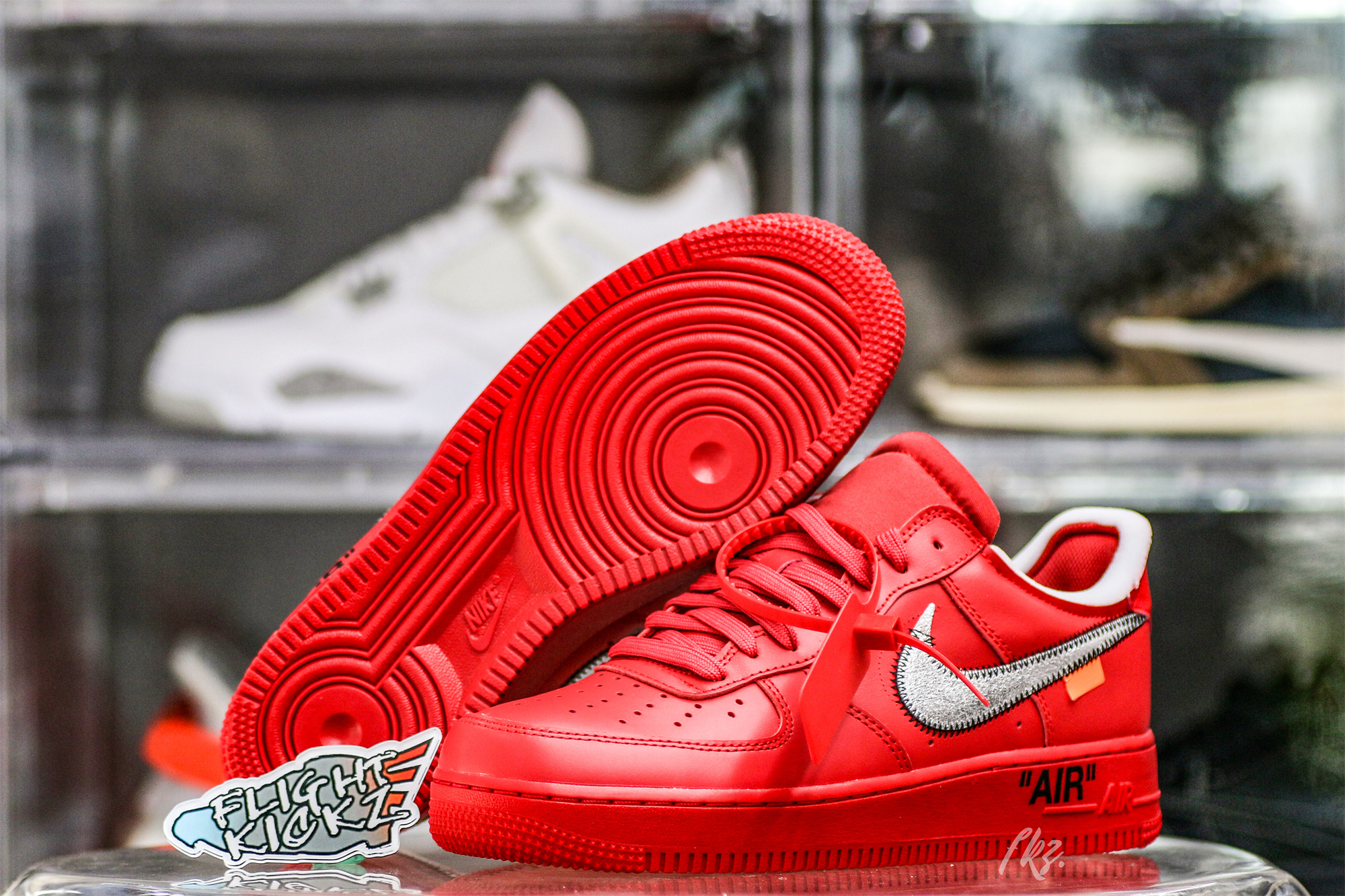Nike Off-White Air Force 1 AF1 University Red
