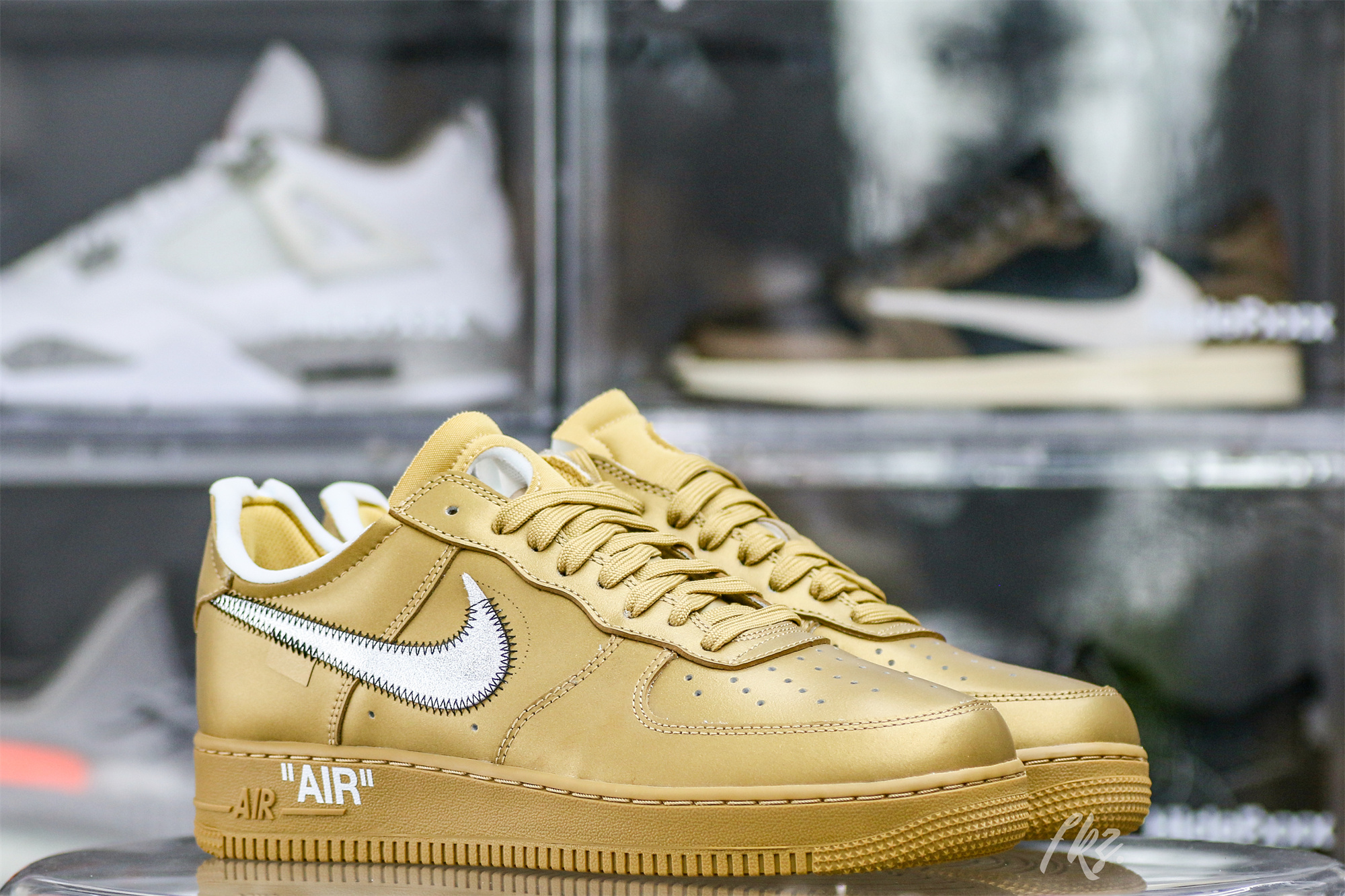 Nike Off-White Air Force 1 AF1 Gold Custom