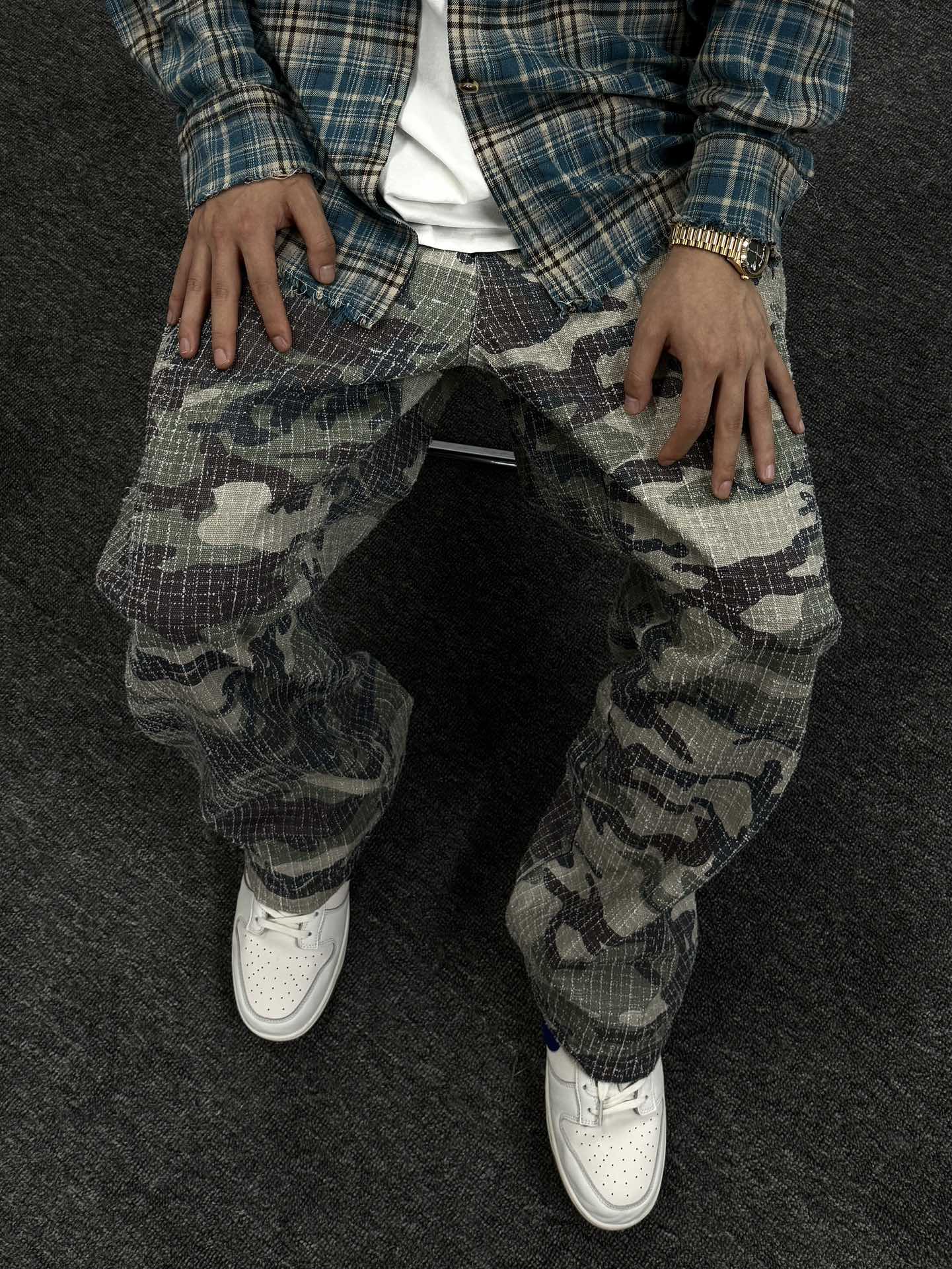 Big Ol’ Camo Canvas Needlepunch Jeans