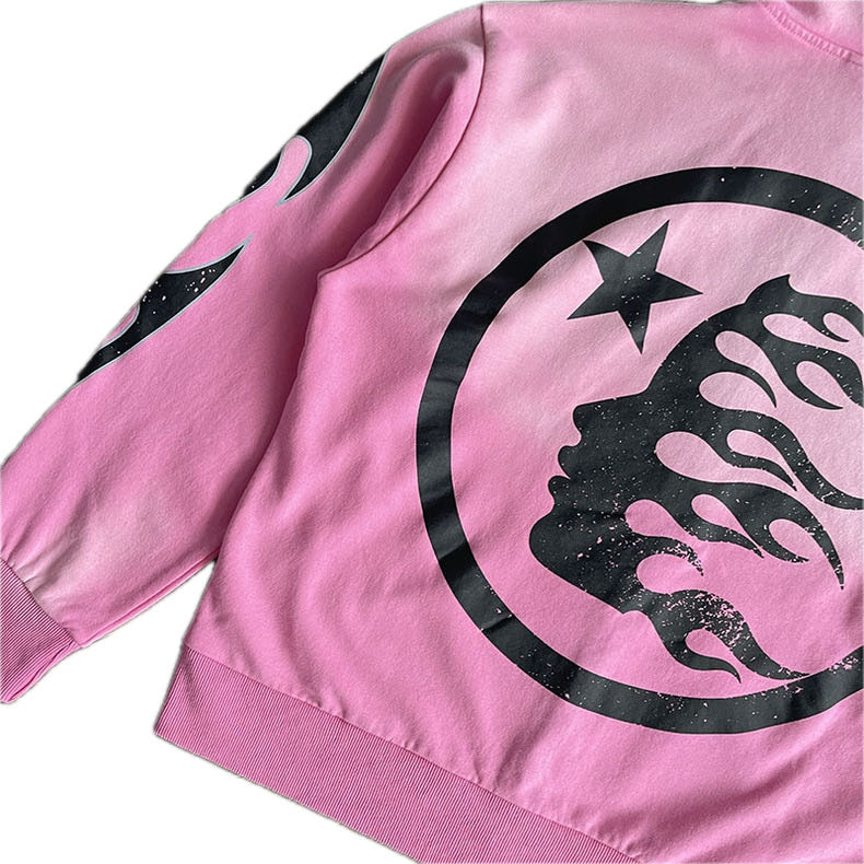 Hell$tar Studios vintage washed hoodie Pink