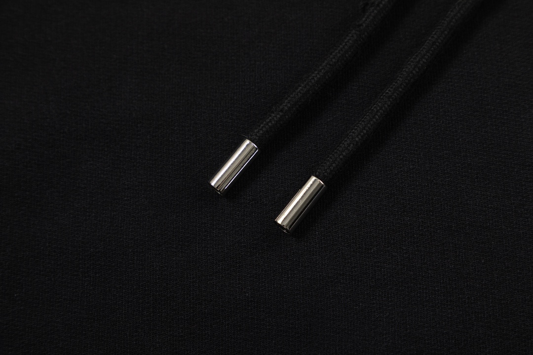 Off-White 24SS new colorful portrait oil painting washed hoodie Black