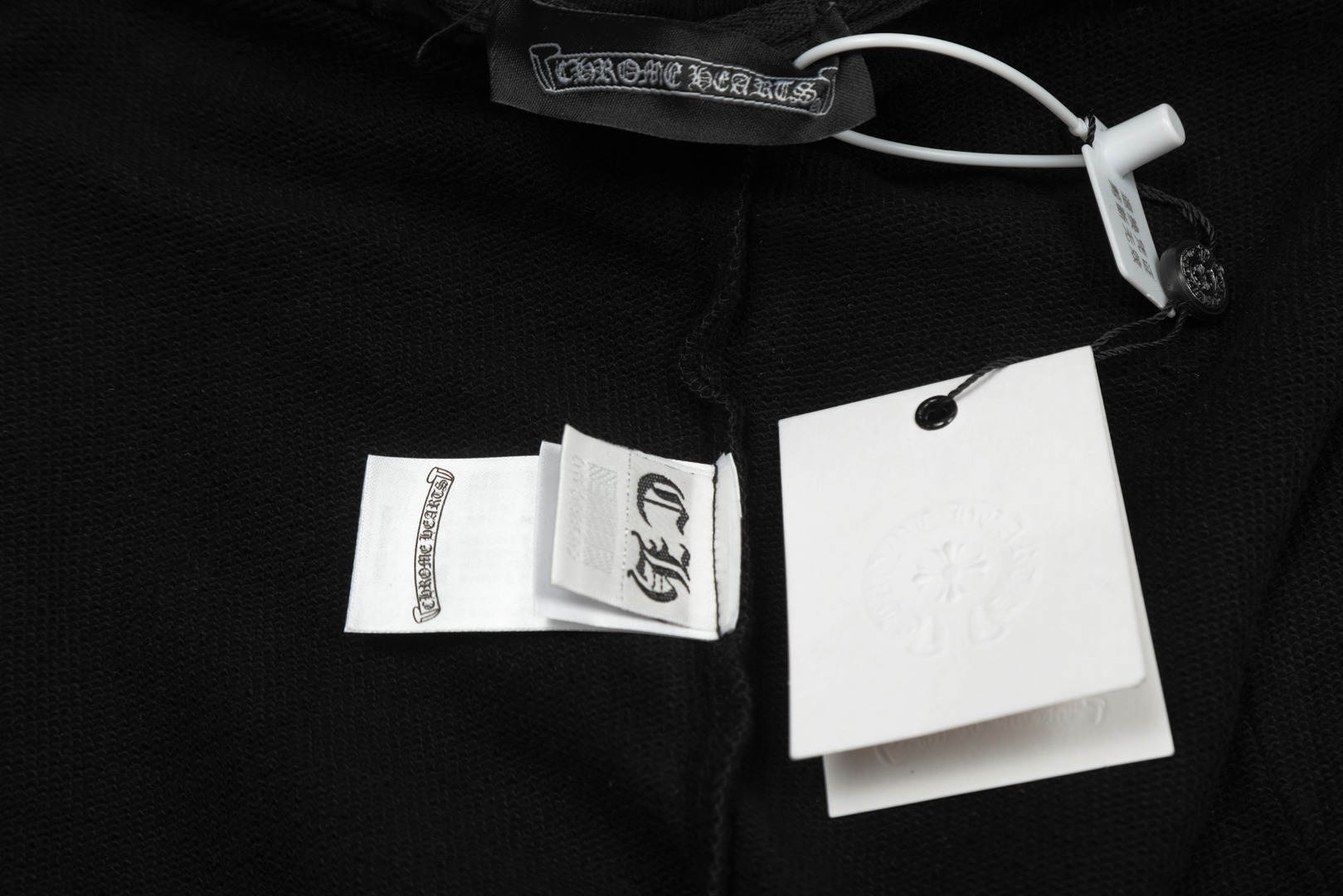 Chrome Hearts black embroidered and printed heavy-duty zip-up hoodie