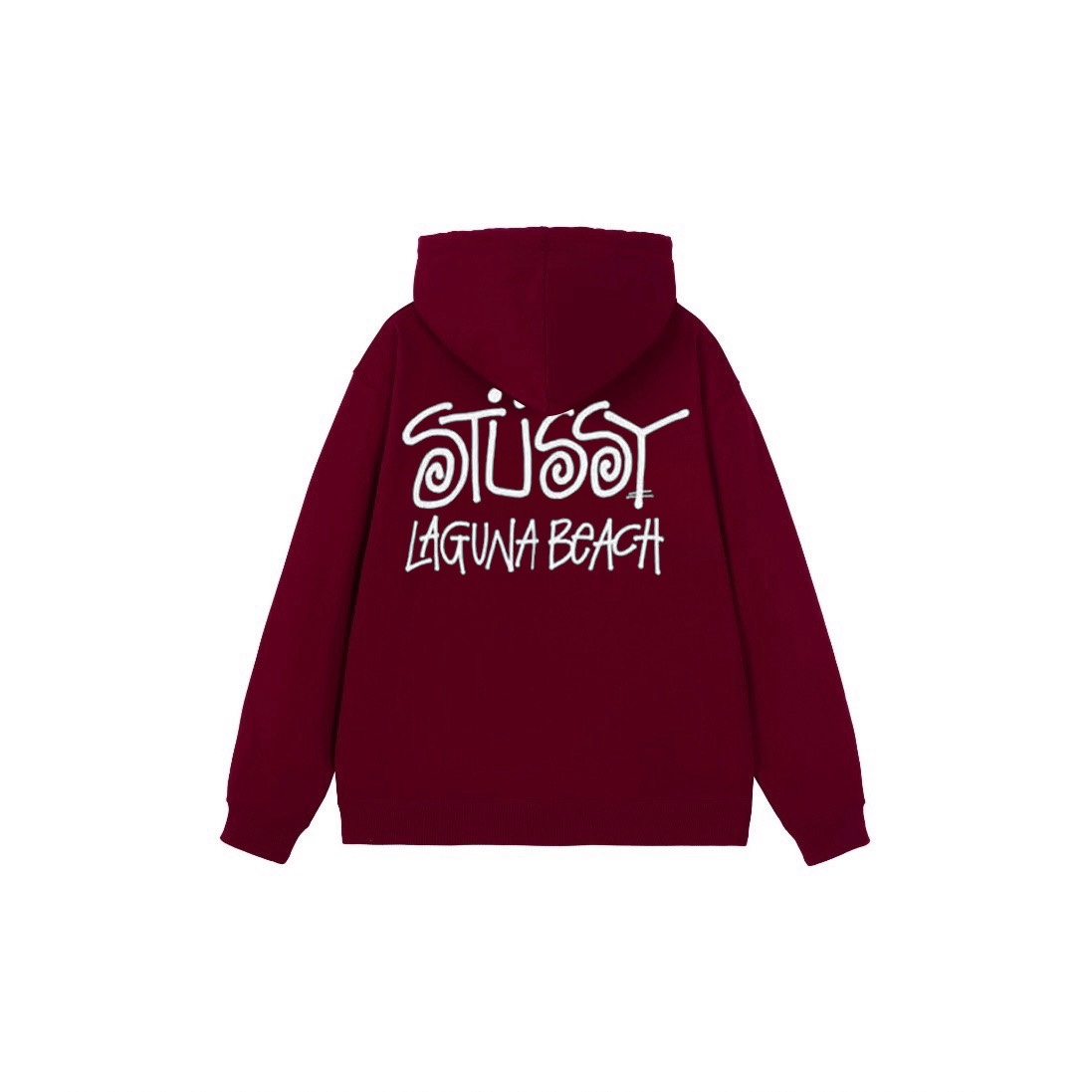 Stu$$y LAGUNA BEACH short-sleeve hoodie with script logo graphic print