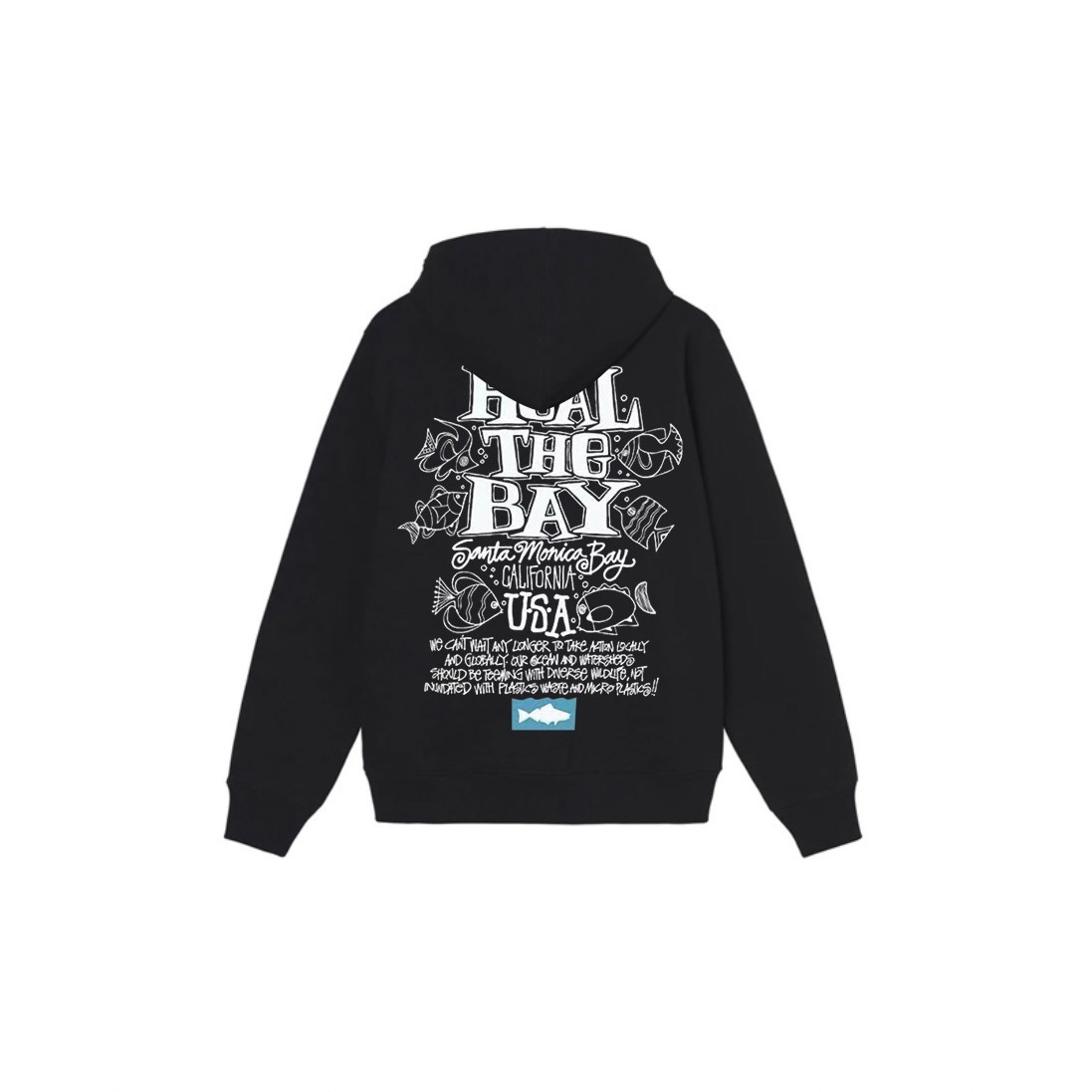 Stu$$y x Heal the Bay IZmA SS23 Heal the Bay Ocean Pigment Dyed Tee Graphic Printed Hoodie