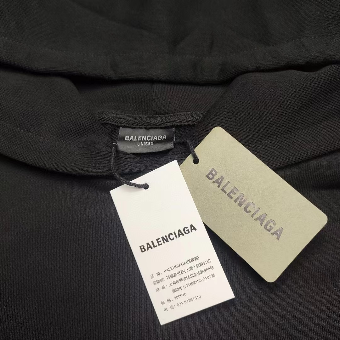 Balenciag* XXXL Est 1917 Logo Hoodie