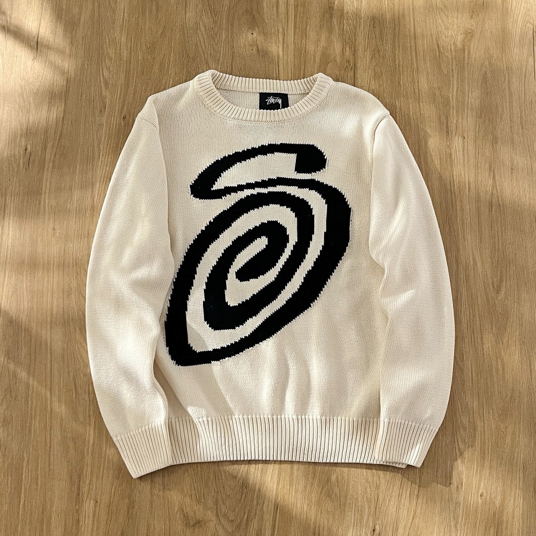 Stussy S curly mosquito coil knit sweater