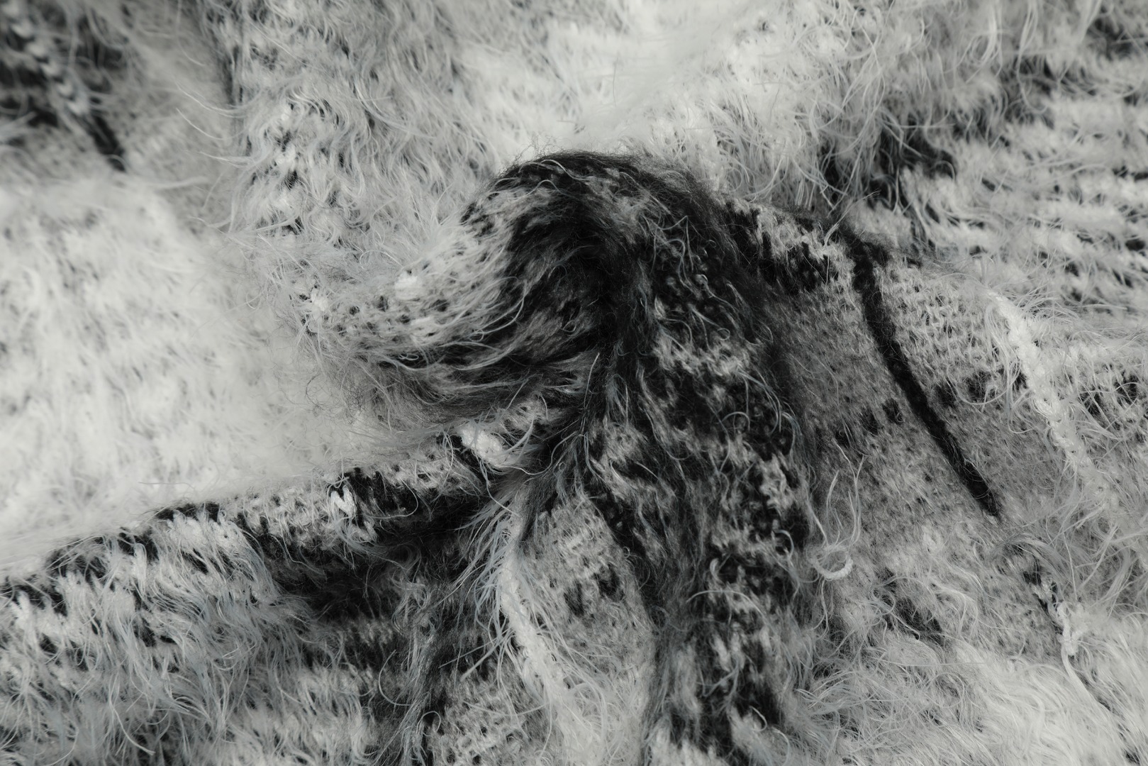 Stussy Hairy Plaid Cardigan Sweater