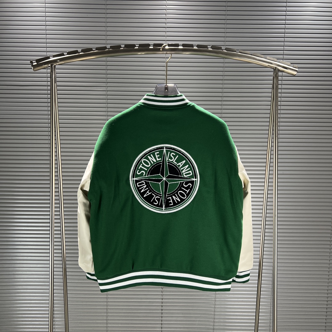 Stone 1Sland stone island splicing baseball tweed jacket