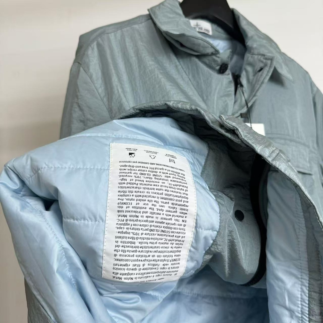 Stone 1sland Single-breasted cotton jacket