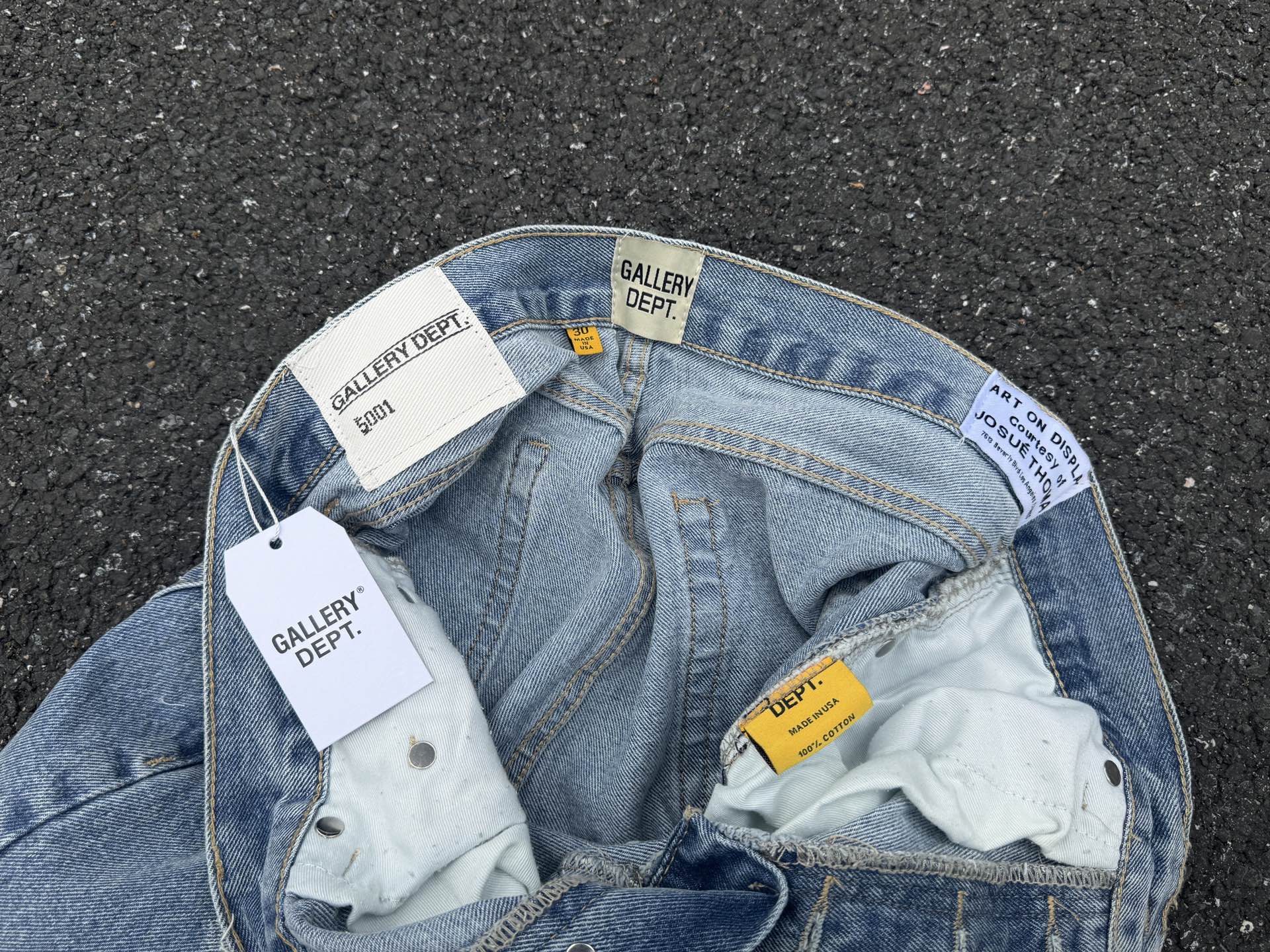 GALLERY.DEPT Distressed Patchwork Flared Jeans